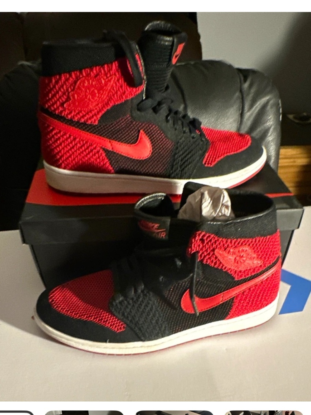 🔴 Air Jordan 1 RETRO High OG Flyknit Bred